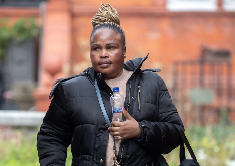 Madelena Lulendo, mother of the late Bradley Lulendo, leaving Dublin District Coroner's Court after giving evidence at the inquest into the death of her son. Photograph: Colin Keegan/Collins Dublin
