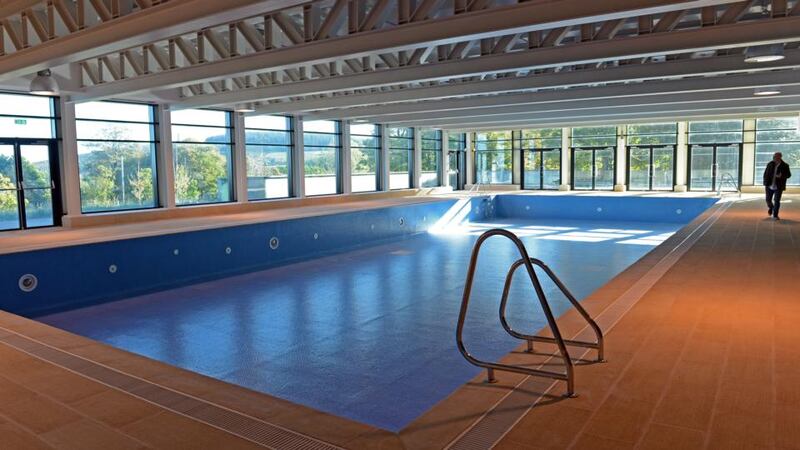 The empty swimming pool in the leisure centre at the Kilternan Hotel and Golf Resort project. Photograph: Eric Luke