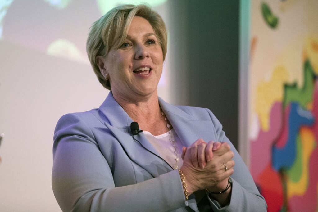 Tesla’s chair Robyn Denholm has said the carmaker needs to climb 'Mount Everest' as it faces shareholder votes on relocating to Texas and Elon Musk’s $56bn pay deal. Photograph: Brent Lewin/Bloomberg