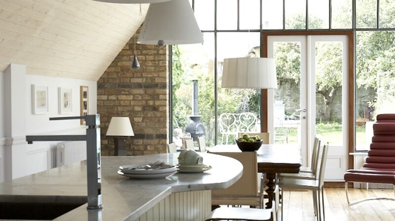 The light-filled kitchen of Gillian Sherrard's home in Sandycove