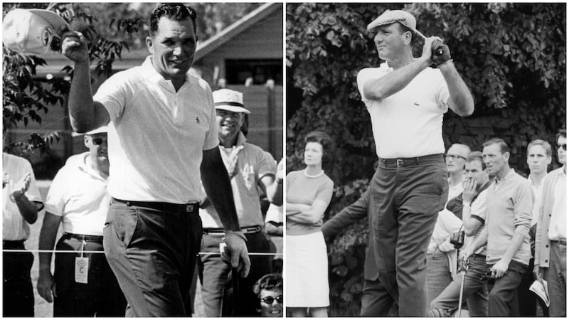 The two protagonists: Bob Goalby (left) and Roberto De Vicenzo (right). Photo: Getty Images