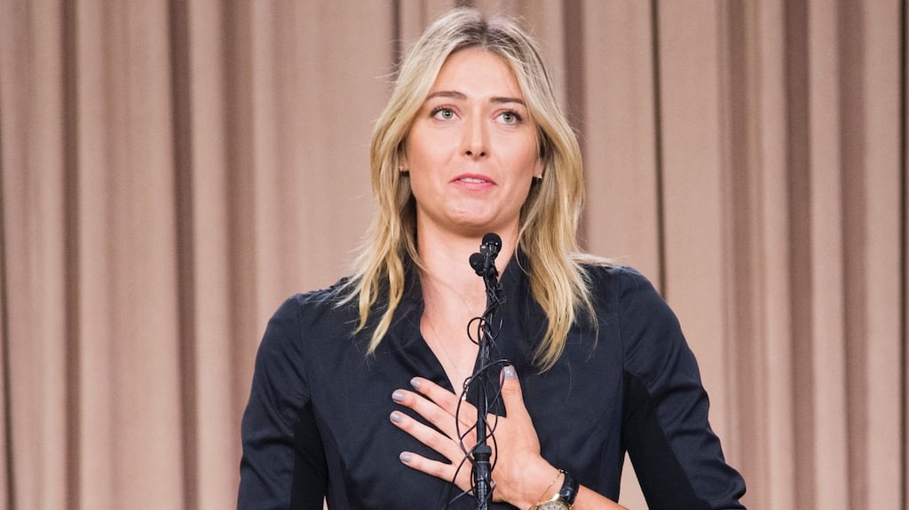 Maria Sharapove has denied reports she was warned five times about Meldonium. Photograph: Afp