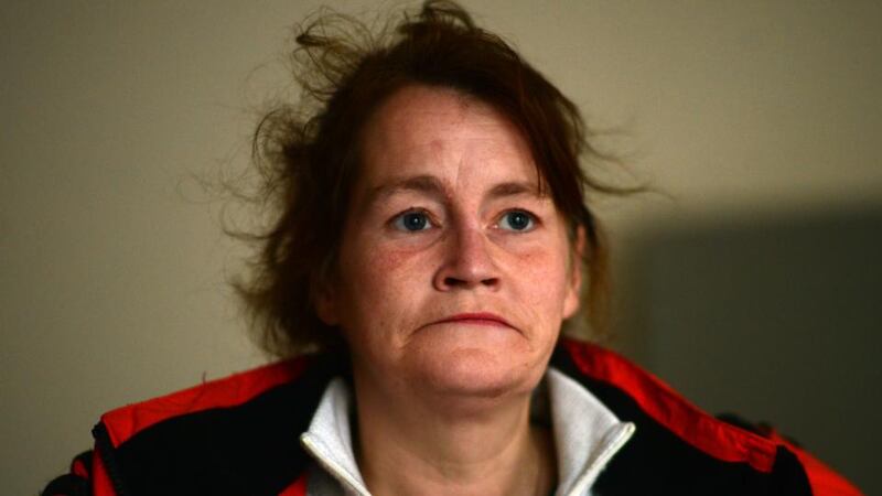 Dealing with homelessness: Sharon, who was put into a children’s home at the age of four. Photograph: Bryan O’Brien