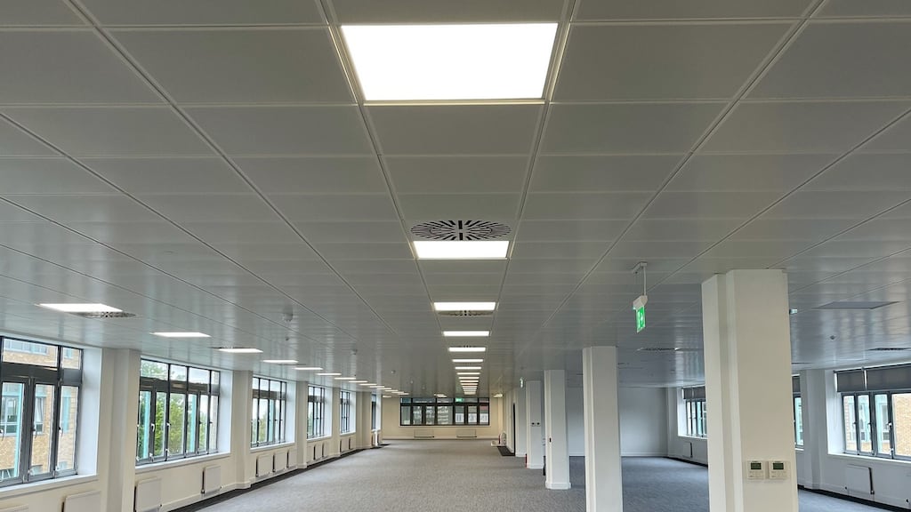 The first-floor office accommodation at Arena House in Sandyford has undergone a substantial refurbishment