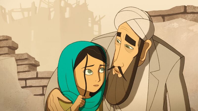 Scene from ‘The Breadwinner’, by Cartoon Saloon.