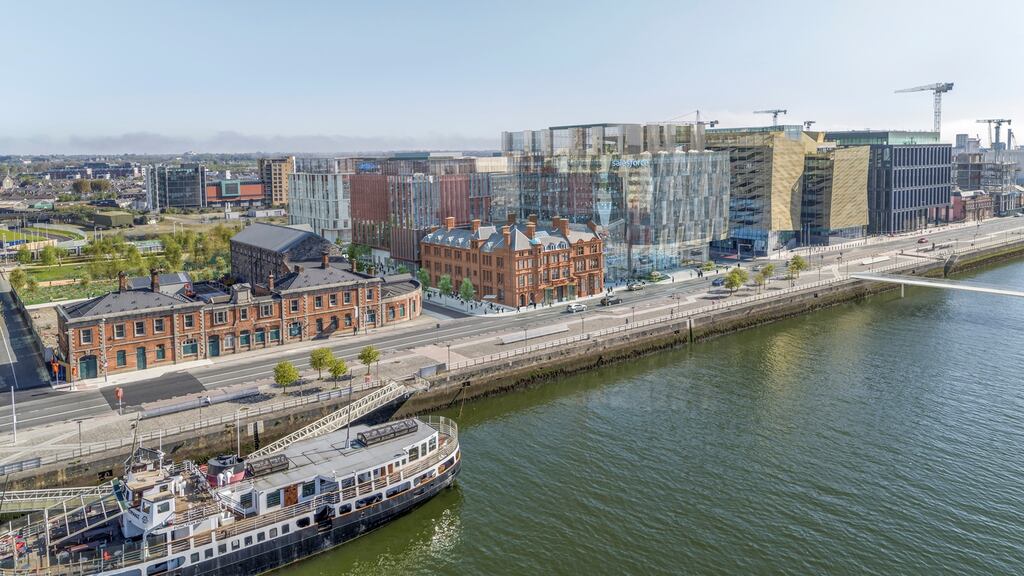 Computer-generated image of the Dalata hotel that will form part of the Spencer Place development on Dublin’s north quays
