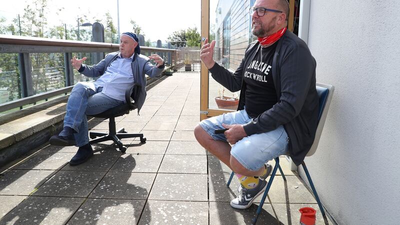 Pastor Jimmy Dunne and Tommy Coombes of the Bluebell Community Development Project. Photograph Nick Bradshaw/The Irish Times