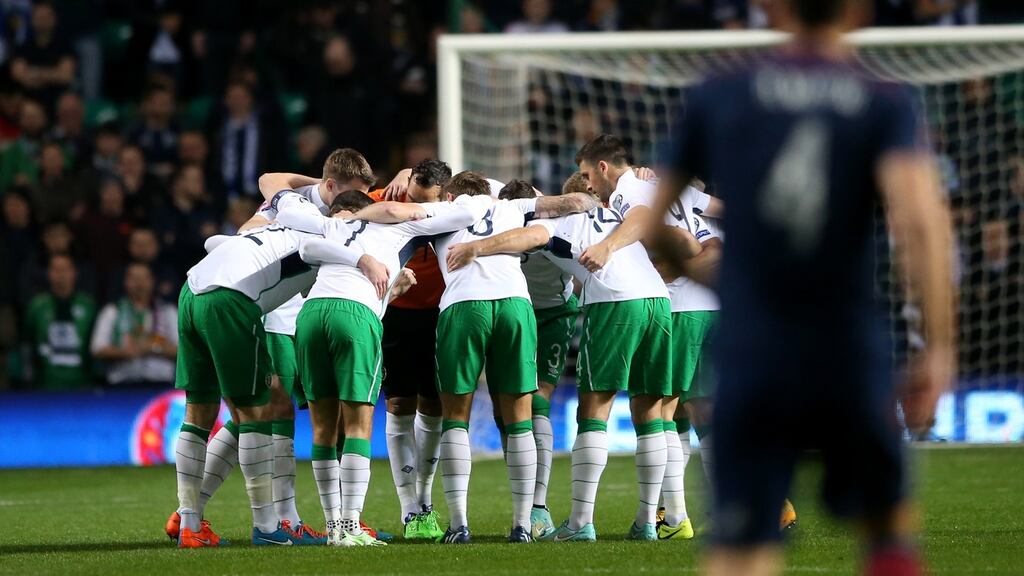 Ireland played Scotland at Celtic Park during qualification for the 2016 European Championships. Photograph: James Crombie/Inpho