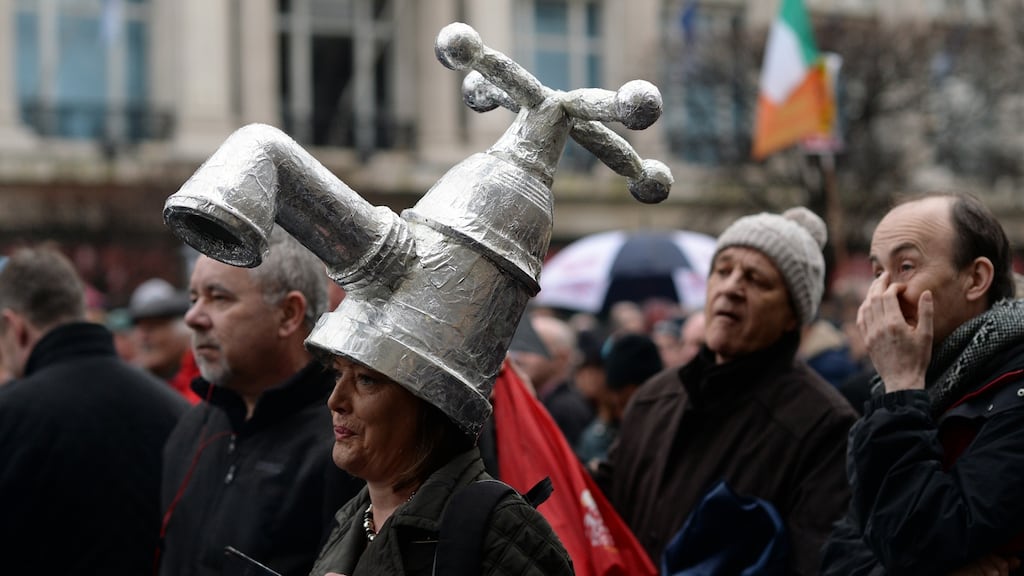 O’ Connell Street Right 2 Water protests at the start of 2016. Photograph: Cyril Byrne