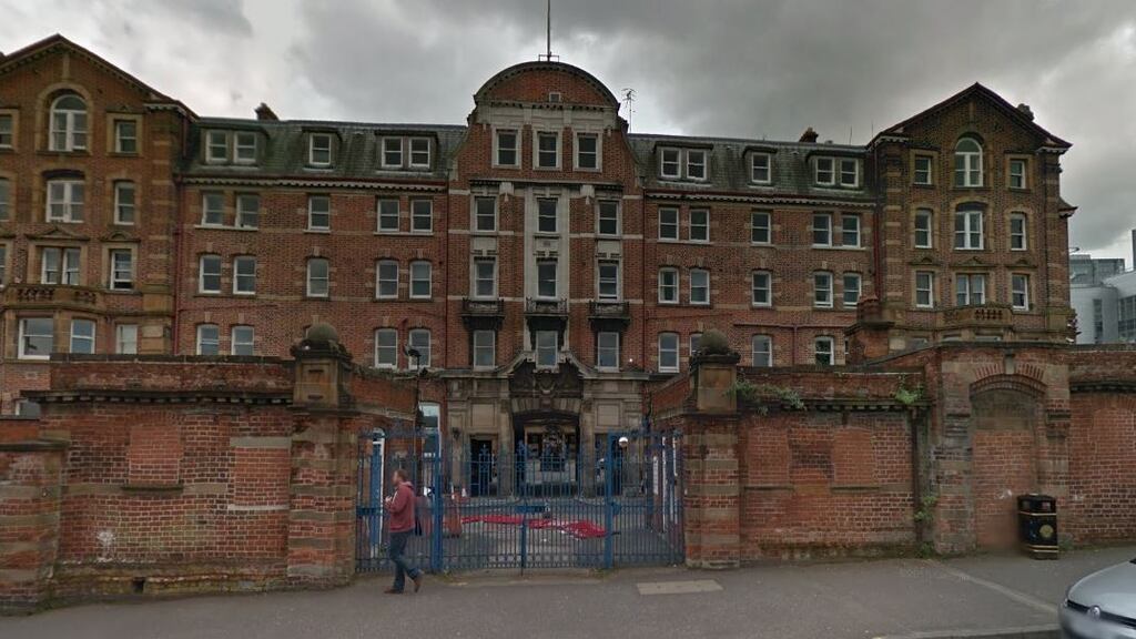 Six people were taken to the Royal Victoria Hospital, Belfast on Monday after the ambulance service received a report that a vehicle had ‘ploughed into a crowd’. Photograph: Google Street View
