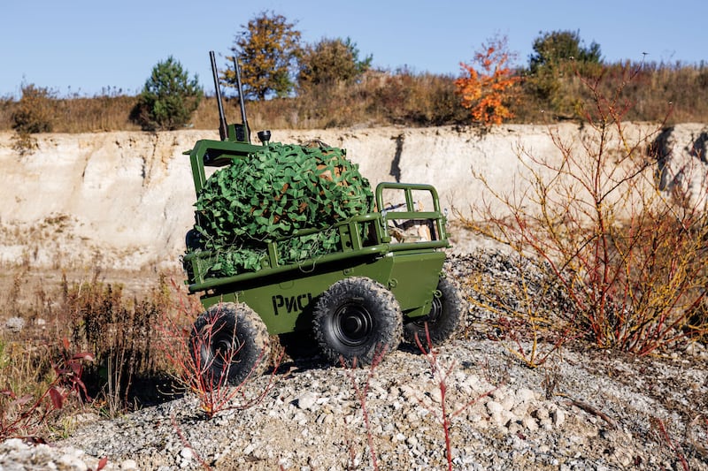 A Roboneers land drone can be fitted to transport different types of equipment. Photograph: Roboneers