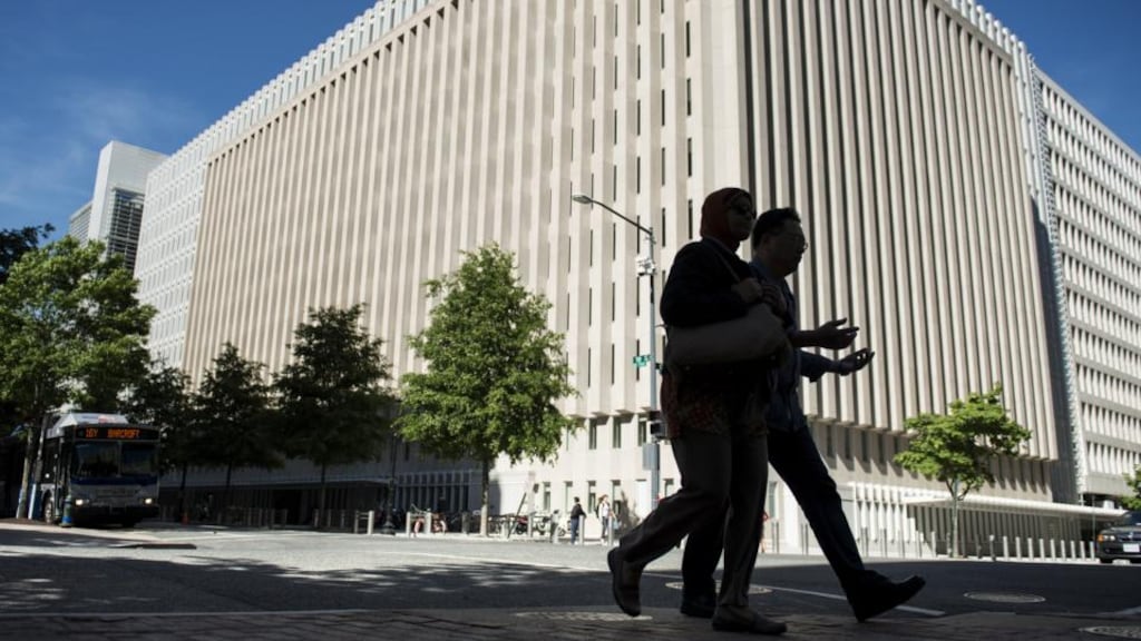 The World Bank Group’s headquarters in Washington, DC. Photograph: Brendan Smialowski/AFP/Getty Images