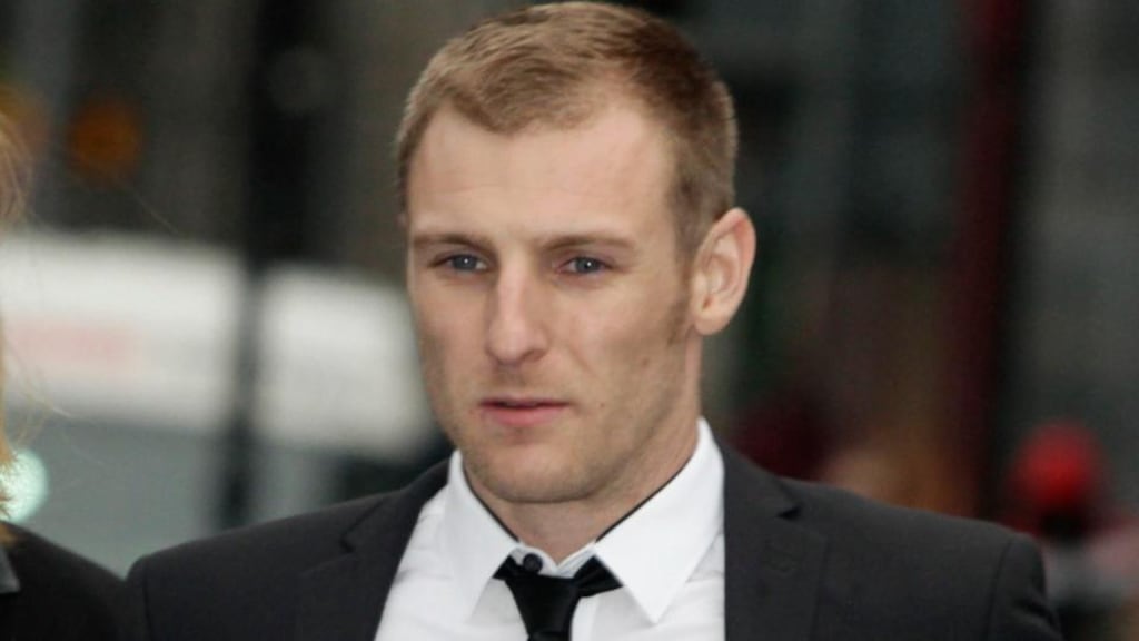Actor Conor Madden pictured leaving the Four Courts today after he settled a High Court action for damages. Photograph: Collins Courts
