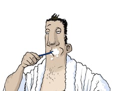 ‘I haven’t really been living before now,’ Brett tells his wife. ‘Ross has slept with more than 800 women’