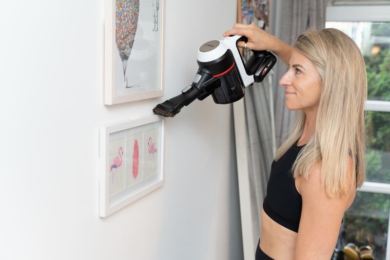 It is sold with multiple heads designed for specialist jobs such as skirting boards and picture frames