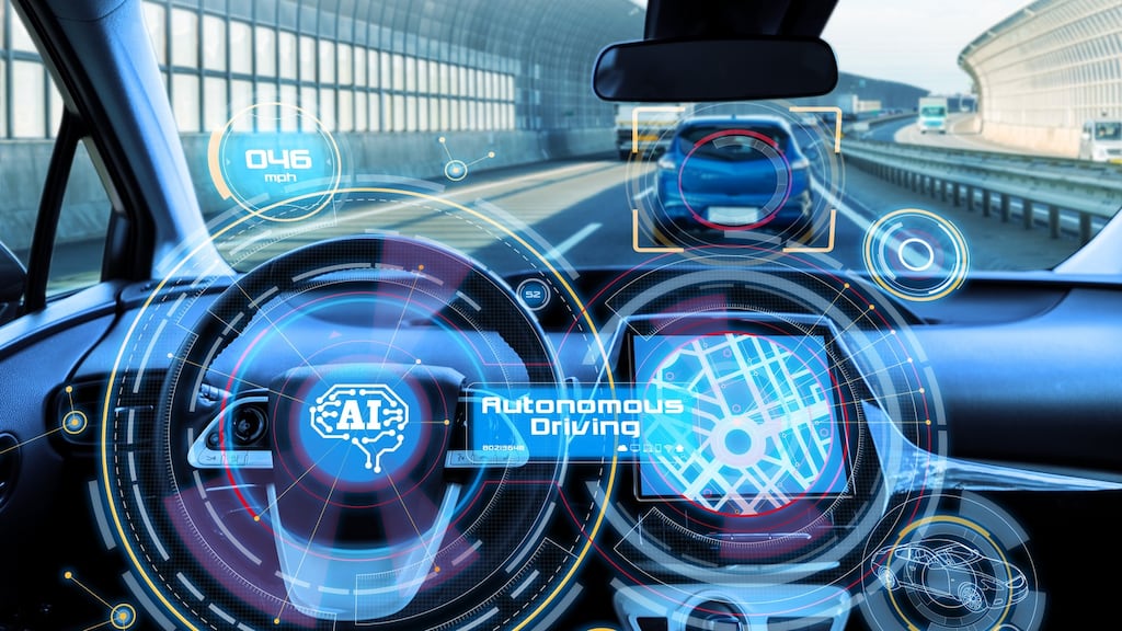 The cabin of a driverless car. “Machine-learning systems are developed using a pool of examples from which they are expected to learn. Problems arise when the training data doesn’t match the real world”