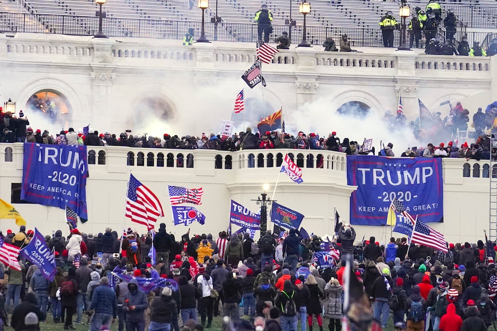 The BBC edited a Donald Trump speech so it looked as if he had explicitly encouraged the US Capitol riots on January 6th, 2021. Photograph: John Minchillo/AP