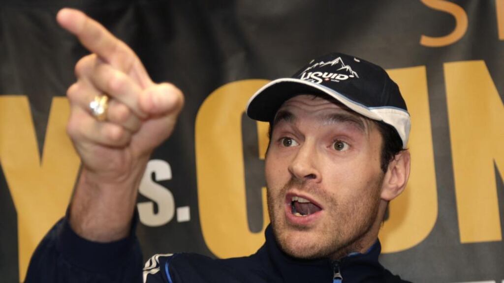 Tyson Fury stopped Steve Cunningham in the seventh round at Madison Square garden. Photograph: Seth Wenig/AP)