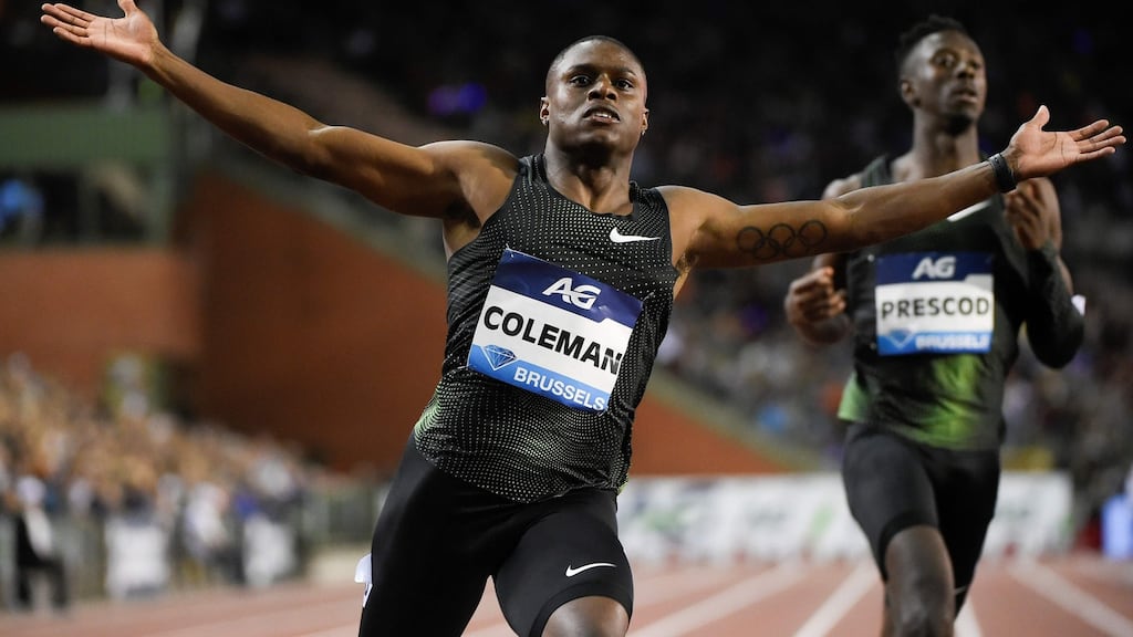 World’s fastest 100m sprinter Christian Coleman may miss the upcoming World Championships in Doha and the Tokyo Olympics next year due to three missed tests. Photograph: Getty Images