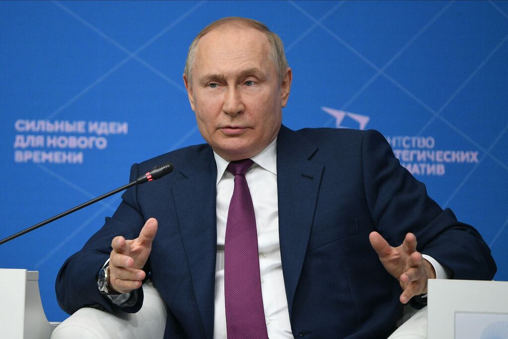 Russian president Vladimir Putin pictured in Moscow on July 20th, 2022. Photograph: ALEXEY MAISHEV/SPUTNIK/AFP via Getty Images