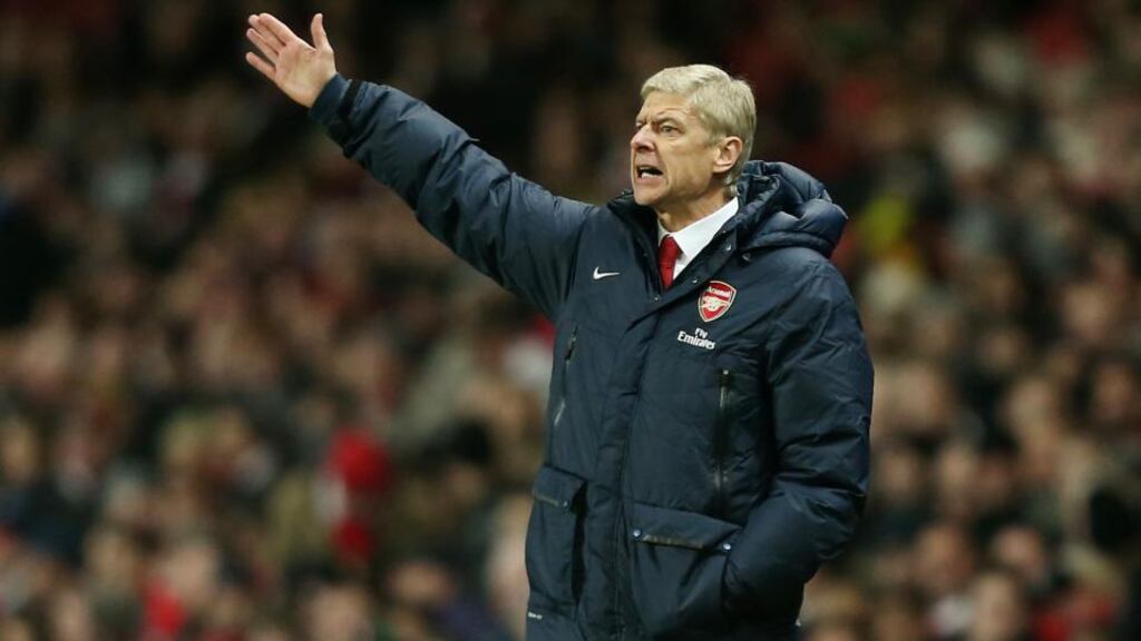 Arsene Wenger takes charge of Arsenal for the 1,000th time in the Barclays Premier League match against Chelsea on Saturday. Photograph: Stephen Pond/PA Wire