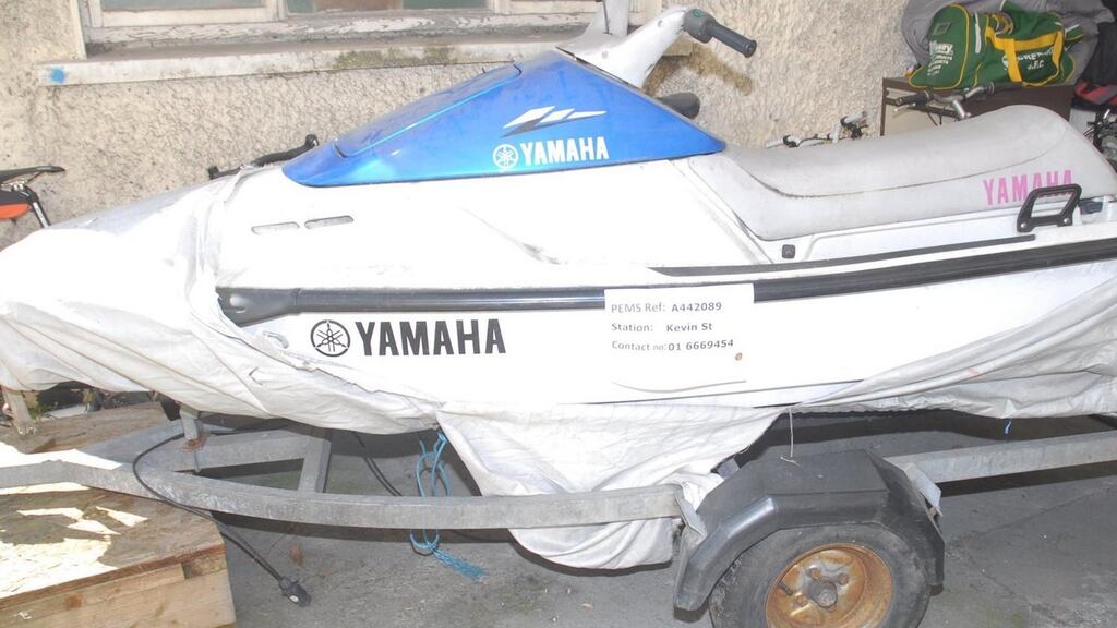 A jet ski which has been recovered by An Garda.