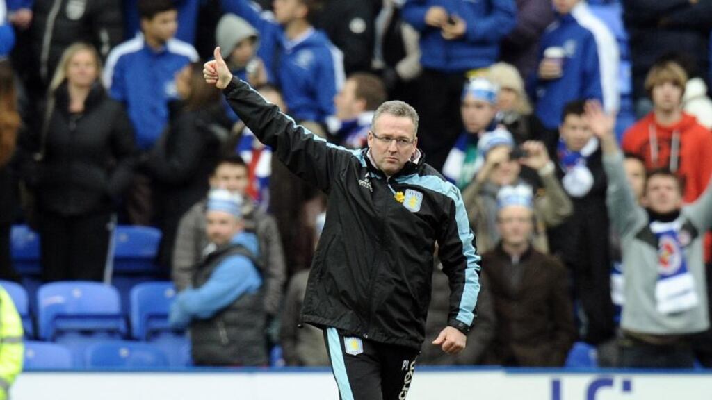 Aston Villa manager Paul Lambert. Photograph: Tony Marshall/Getty Images