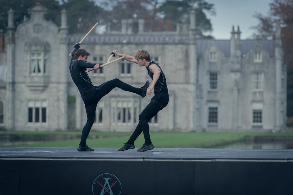 Fate: The Winx Saga, featuring Freddie Thorp as Riven and Danny Griffin as Sky, was filmed at Ardmore Studios, with some exterior scenes shot at Killruddery House. Photograph: Jonathan Hession/Netflix