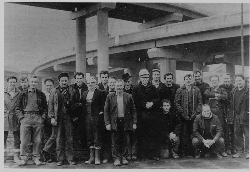 Workers at Birmingham's Spaghetti Junction. Photograph: courtesy of Brenden Farrell