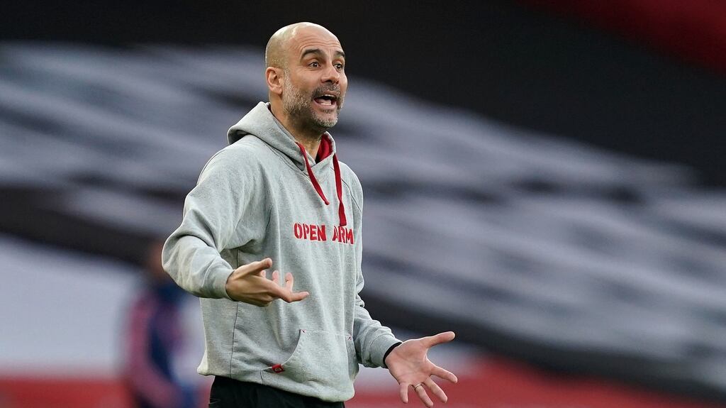 Manchester City manager Pep Guardiola expressed pride in his contribution. Photograph:  John Walton/PA Wire