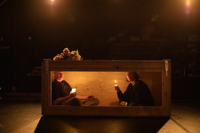 Michael Keegan-Dolan and Rachel Poirier in How to be a Dancer in Seventy-Two Thousand Easy Lessons. Photograph: Rich Giliigan