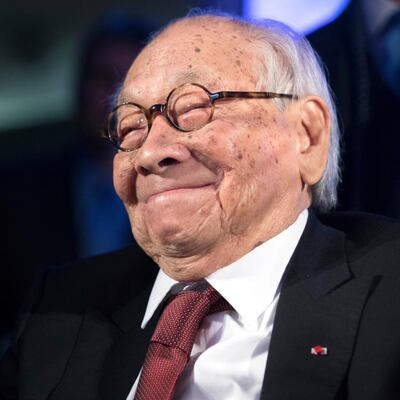 IM Pei in 2016. Photograph: Mary Altaffer/AP