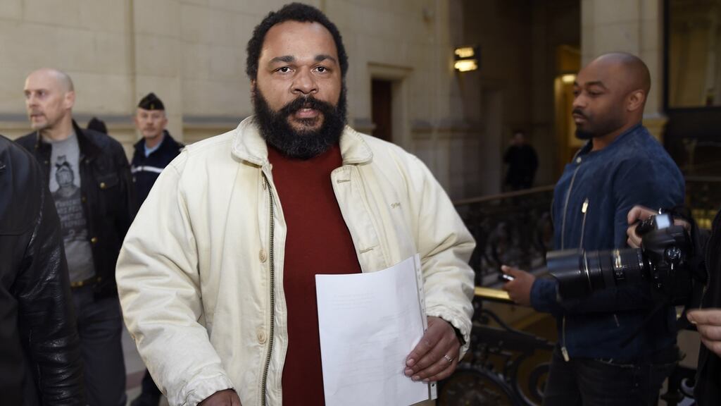 French comedian Dieudonne M’bala who has been sentenced to two months in jail for incitement to hatred during a show in Belgium. Photograph: Loic Venanceloic/Getty Images