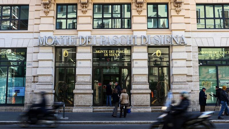Banca Monte dei Paschi di Siena SpA shares seesawed on Monday. Photograph: Chris Ratcliffe/Bloomberg