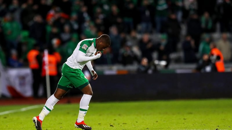 Michael Obafemi makes his debut. Photo: Ryan Byrne/Inpho