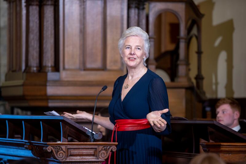 Catherine Day, former secretary general of the European Commission, at The Irish Times Debate final. Photograph: Tom Honan