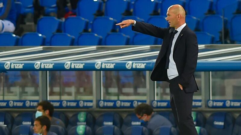 Zinedine Zidane saw his Real Madrid side return to the top of La Liga on goal difference. Photograph: Ander Gillenea/Getty/AFP