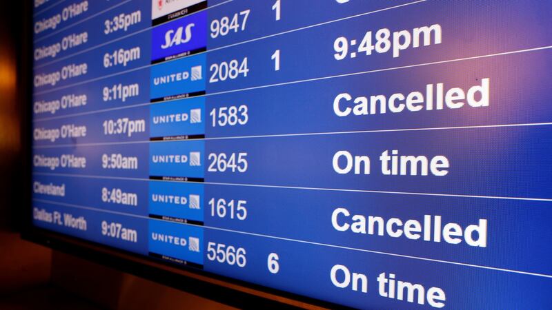 Thousand of flights were cancelled globally over Christmas as the surge of Omicron cases led to personnel shortages. Photograph: John G Mabanglo/EPA