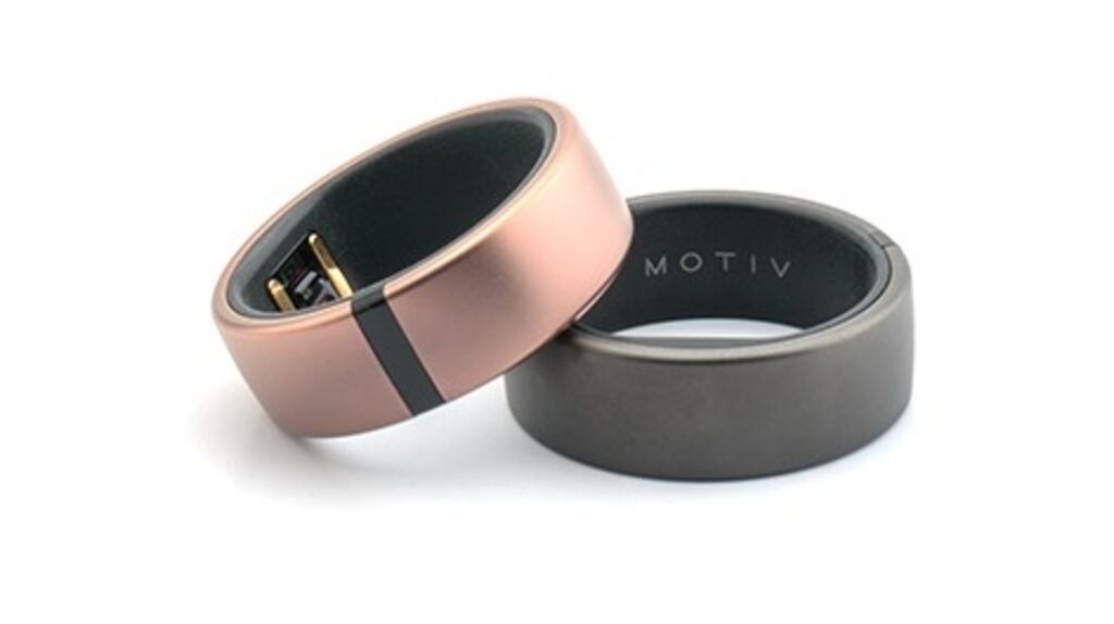 Motiv’s fitness tracker ring comes in two colours, slate grey and rose gold