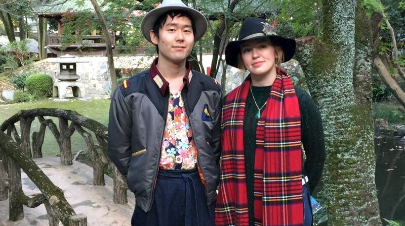 Tara Kelleher (30) from Macroom, Co Cork, with her Japanese boyfriend Yuhei Mitsuda. ‘It’s hard to get them to regard it as a serious relationship.’