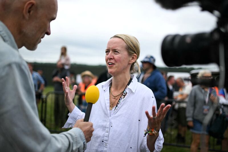 Eamily Eavis, daughter of Glastonbury Festival founder Michael Eavis. Photograph: Oli Scarff/AFP via Getty Images