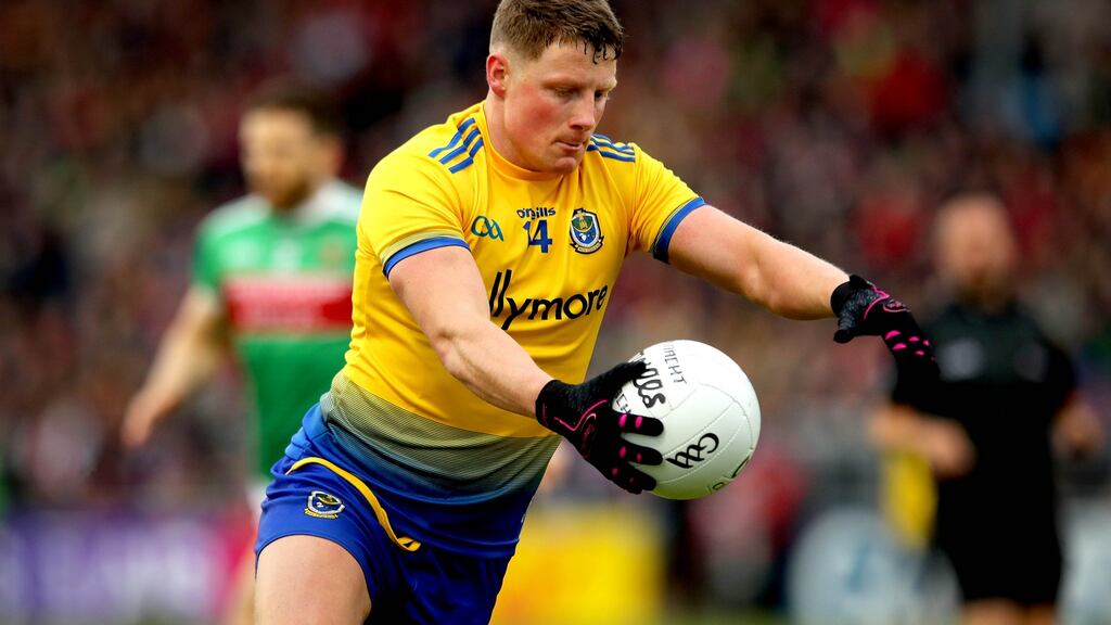 Roscommon’s Conor Cox: “He came in, was very, very relaxed, and I think his football skills speak for themselves.” Photograph: Ryan Byrne/Inpho