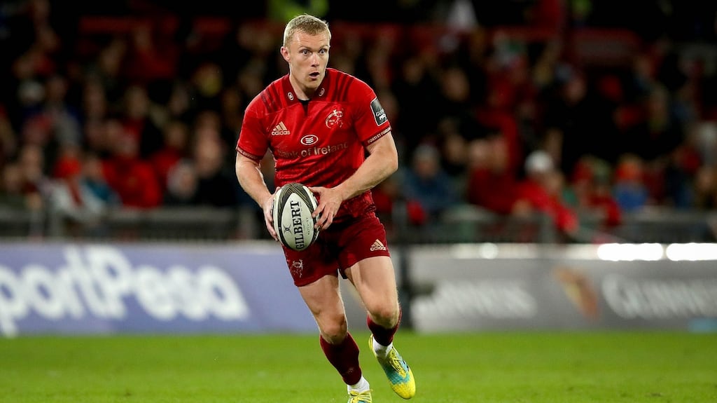 Keith Earls has signed a new deal keeping him at Munster until June 2021. Photograph: Ryan Byrne/Inpho