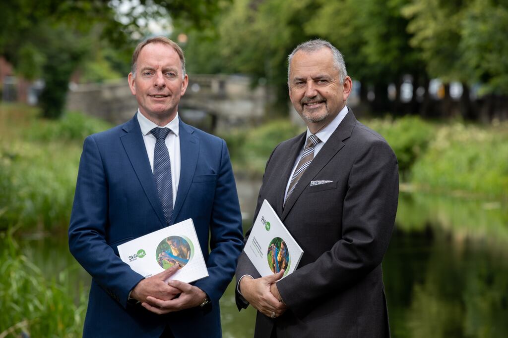 Paul Healy, chief executive, and Brendan McGinty, chairman, of Skillnet Ireland