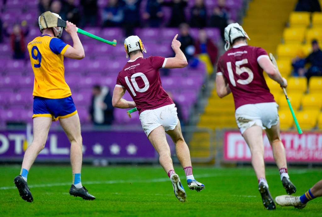 Barry O'Connor of St Martin's celebrates his goal. Photograph: James Lawlor/Inpho