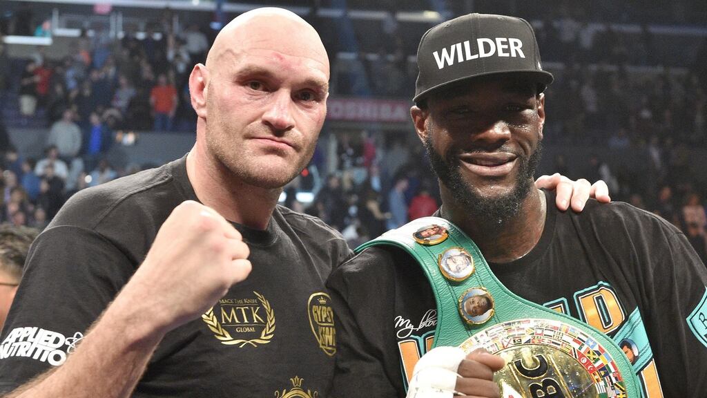 Tyson Fury and Deontay Wilder in December 2018. The duo will lock horns again at the MGM Grand Garden Arena in Las Vegas.  File photograph:   Lionel Hahn/PA Wire