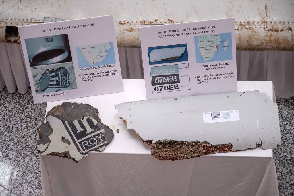 Debris believed to be from the missing Malaysia Airlines flight MH370. Photograph: Nazri Mohamad/EPA