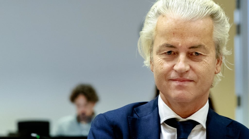 Dutch PVV party leader Geert Wilders: claims new station will provide an important antidote to the “big fake news factory” of current broadcasting. Photograph: Sander Koning