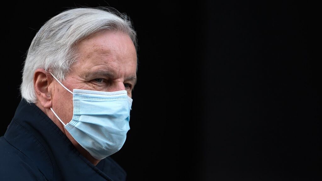 EU chief negotiator Michel Barnier: he has had to go into self-isolation after one of his Brexit negotiating team tested positive for Covid-19. Photograph: Daniel Leal-Olivas/AFP via Getty Images