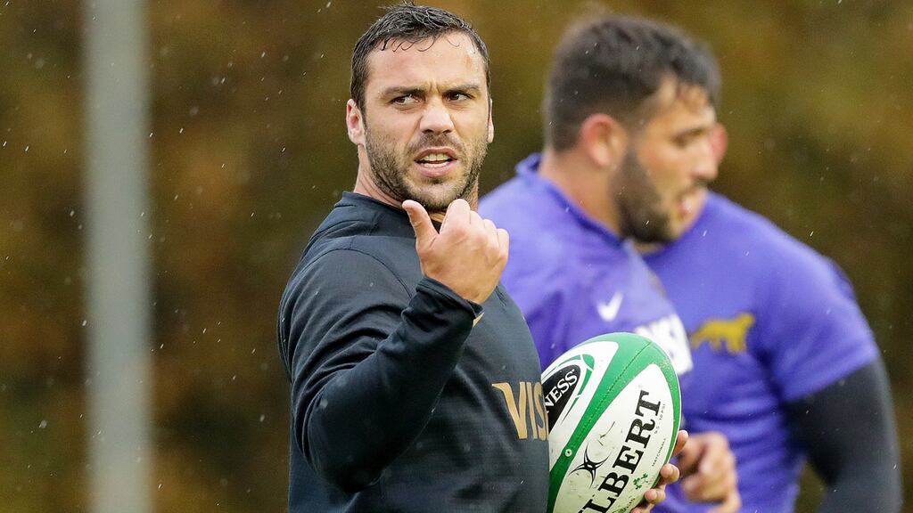 Argentina’s Martin Landajo during training at UCD, Dublin, ahead of their match against Ireland on Saturday. Photograph: Laszlo Geczo/Inpho